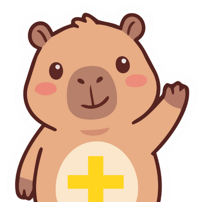 capybara with plus logo