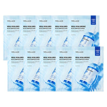 Load image into Gallery viewer, WELLAGE Real Hyaluronic Blue Ampoule Mask Sheet 27ml X 10P