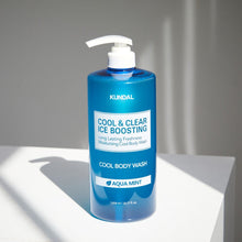 Load image into Gallery viewer, KUNDAL Cool & Clear Ice Boosting Cool Body Wash 1058ml #Aqua Mint