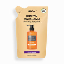 Load image into Gallery viewer, KUNDAL HONEY & MACADAMIA Refreshing Body Wash (Refill) 400ml #WHITE MUSK