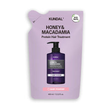 Load image into Gallery viewer, KUNDAL HONEY & MACADAΜΙΑ Protein Hair Treatment (Refill) 400ml #BARY POWDER