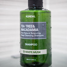 Load image into Gallery viewer, KUNDAL Tea Tree & Macadamia Deep Cleansing Shampoo 1058ml #WHITE MUSK