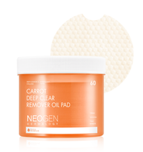 Load image into Gallery viewer, NEOGEN Dermalogy Carrot Deep Clear Remover Oil Pad 60 Sheets