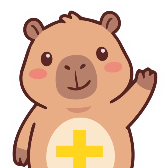 capybara with plus logo