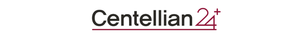 Centellian 24+ logo with red and black text on a white background