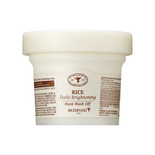 Load image into Gallery viewer, SKINFOOD Rice Daily Brightening Mask Wash Off 210g
