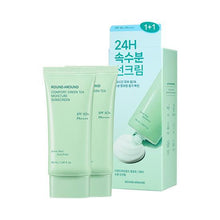 Load image into Gallery viewer, ROUND AROUND Comfort Green Tea Moisture Sunscreen SFP50+ PA++++ 50ml+50ml (Double SET)
