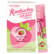 Load image into Gallery viewer, [TEAZEN] Kombucha Strawberry Kiwi (10 Sticks)
