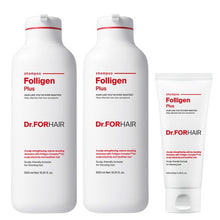 Load image into Gallery viewer, Dr.FORHAIR Folligen Plus Shampoo SET 500ml x 2P + 100ml
