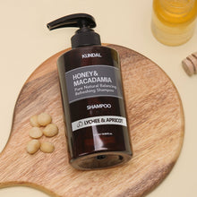 Load image into Gallery viewer, KUNDAL HONEY&amp;MACADAMIA Pure Natural Balancing Refreshing Shampoo 500ml #LYCHEE &amp; APRICOT
