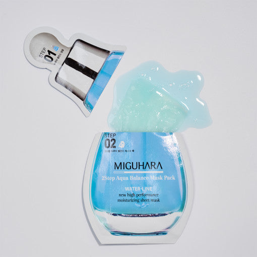 MIGUHARA 2 Step Aqua Balance Mask Pack (1.7ml + 25ml) x 1 sheet