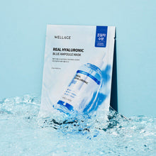 Load image into Gallery viewer, WELLAGE Real Hyaluronic Blue Ampoule Mask Sheet 27ml X 10P
