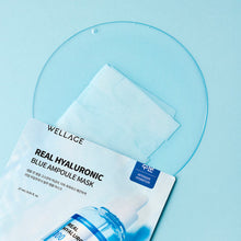 Load image into Gallery viewer, WELLAGE Real Hyaluronic Blue Ampoule Mask Sheet 27ml X 10P
