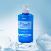 Load image into Gallery viewer, KUNDAL Cool &amp; Clear Ice Boosting Cool Body Wash 500ml #Aqua Mint
