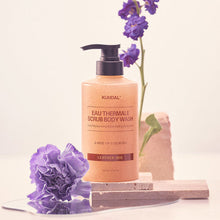 Load image into Gallery viewer, KUNDAL EAU THERMALE SPA SCRUB BODY WASH 500ml #LEATHER IRIS
