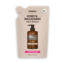 Load image into Gallery viewer, KUNDAL HONEY &amp; MACADAMIA Nature Shampoo (Refill) 400ml #CHERRY BLOSSOM
