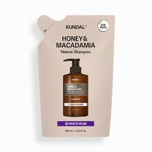 Load image into Gallery viewer, KUNDAL HONEY &amp; MACADAMIA Nature Shampoo (Refill) 400ml #WHITE MUSK
