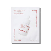 Load image into Gallery viewer, innisfree Black Tea Youth Enhancing Ampoule Mask 28ml X 6ea
