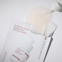 Load image into Gallery viewer, innisfree Black Tea Youth Enhancing Ampoule Mask 28ml X 6ea
