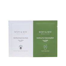 Load image into Gallery viewer, [MARY &amp; MAY] Daily Safe Black Head Clear Nose Mask [Step1 3.5g+Step2 3.5g] X 10pcs
