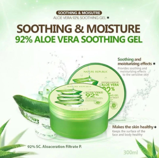 NATURE REPUBLIC - Soothing & Moisture Aloe Vera 92% Soothing Gel 300ml