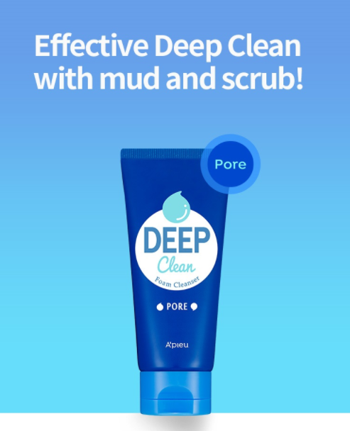 A'pieu Deep Clean Foam Cleanser - Pore 130ml X 3ea