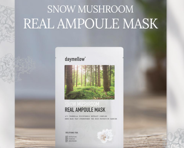 daymellow Snow Mushroom Real Ampoule Mask 27ml X 10ea