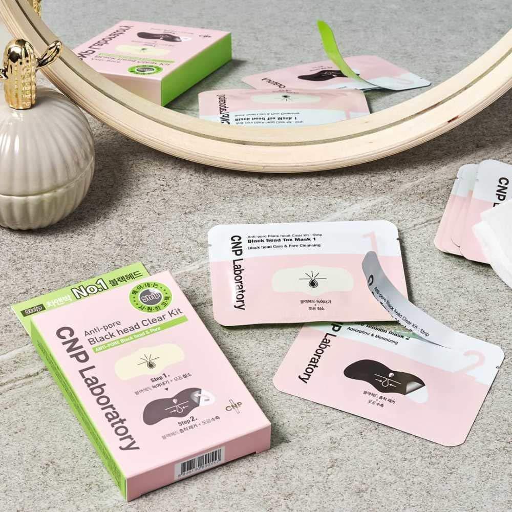 CNP Anti-Pore Blackhead Kit-Strip 3pc Set I Gentle Nose Strips I Pore Care, Dead Skin Cell Remover, Korean Skincare