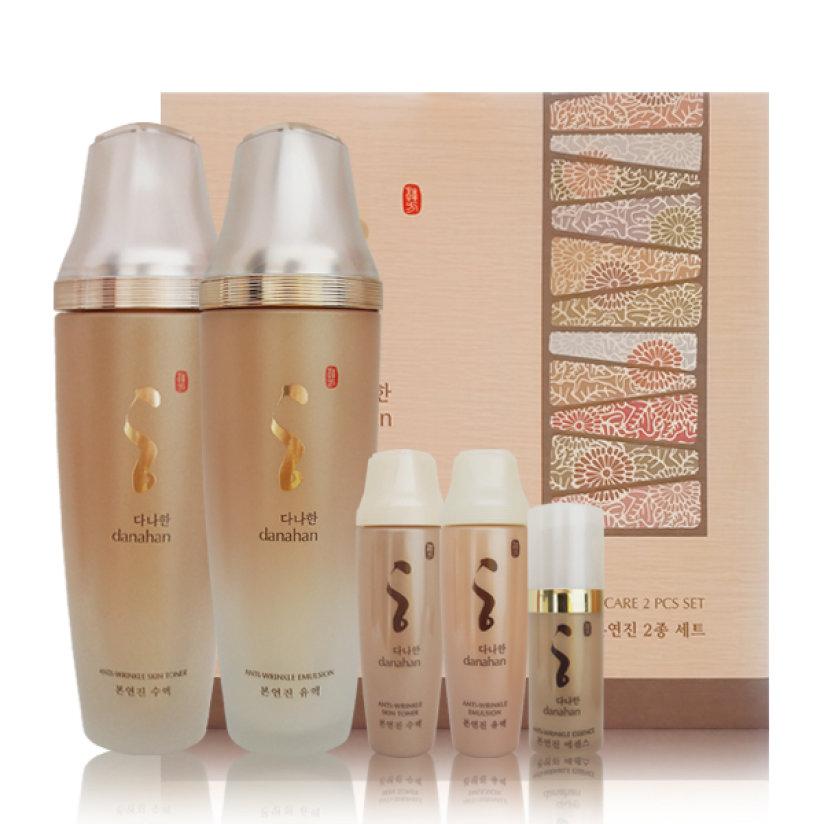Danahan Anti-wrinkle 2-piece set (fluids 160ml +emulsion 160ml) (Moisturizing, high-nutrition, herbal skin lotion set)