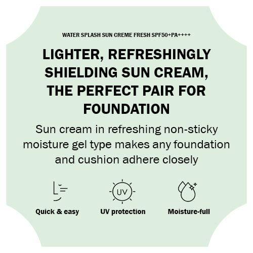 ESPOIR Water Splash Sun Cream Fresh 60ml SPF50+PA+++ | Water Droplet-Bursting Moisture Bomb Sun Cream with Green Tea for a Cooling Feeling