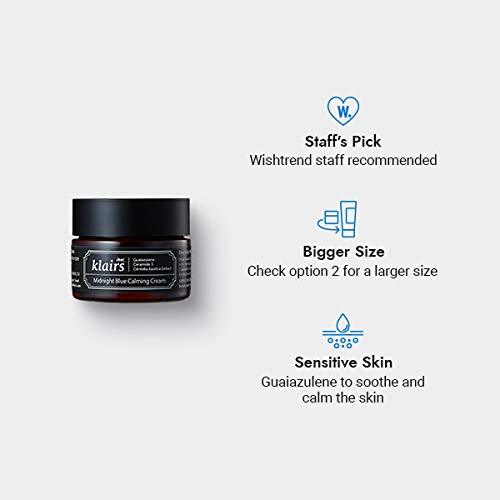 KLAIRS Midnight Blue Calming Cream, facial spot cream, calming cream, night calming spot cream, 30ml, 1.01ounce