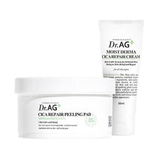 Load image into Gallery viewer, Dr.AG+ Cica Repair Peeling Pad 40p + Moist Derma Cica Repair Cream 50ml SET
