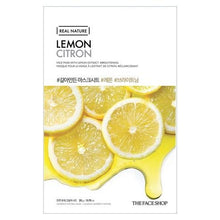 Load image into Gallery viewer, THE FACE SHOP REAL NATURE Face Mask #Lemon (20g X 10ea)
