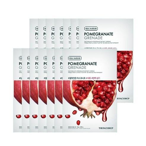 THE FACE SHOP REAL NATURE Face Mask #Pomegranate (20g X 10ea)