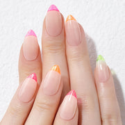 [DASHING DIVA] MAGIC PRESS DESIGN 30 Tips #Glitter Neon Edge French