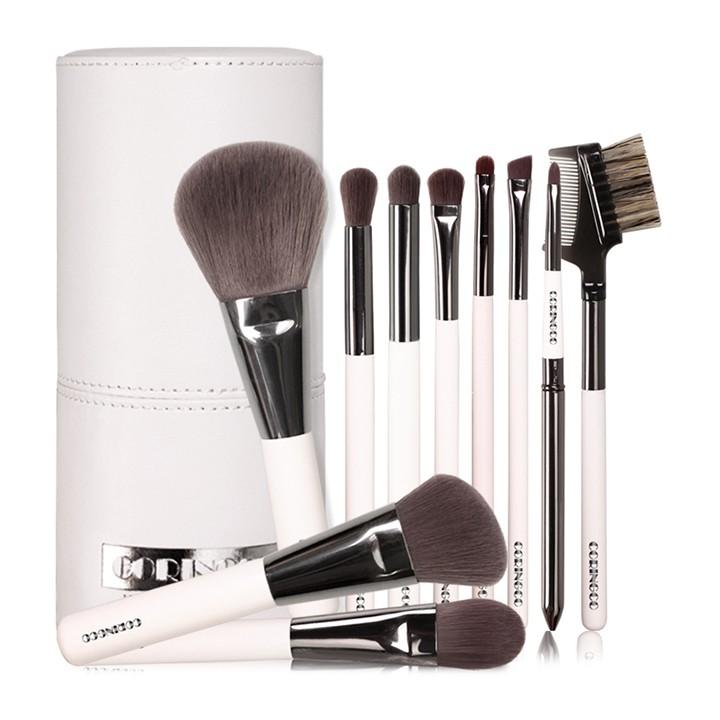 CORINGCO - Ash Brown Professional 10 Makeup Brush set