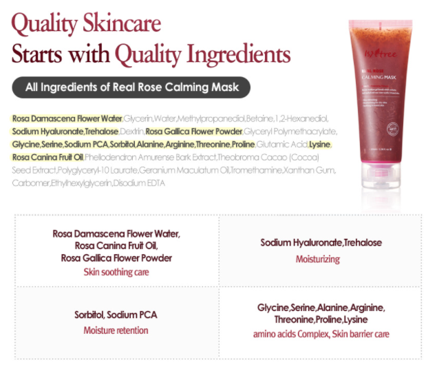 Isntree Real Rose Calming Mask 100ml